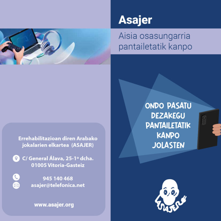 Aisia osasungarria pantailetatik kanpo Aisia osasungarria pantailetatik kanpo